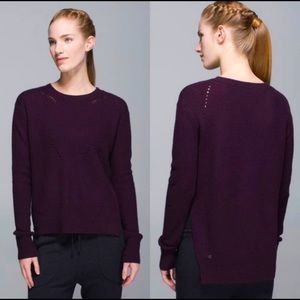 Lululemon Seva Purple Thumb Hole Crew Neck Sweater